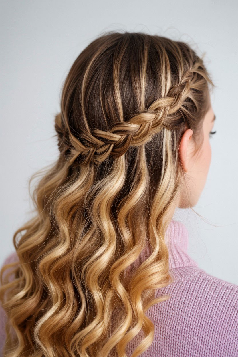 Half Up Crown Braid - 25 Valentine's Day Crown Braid Ideas