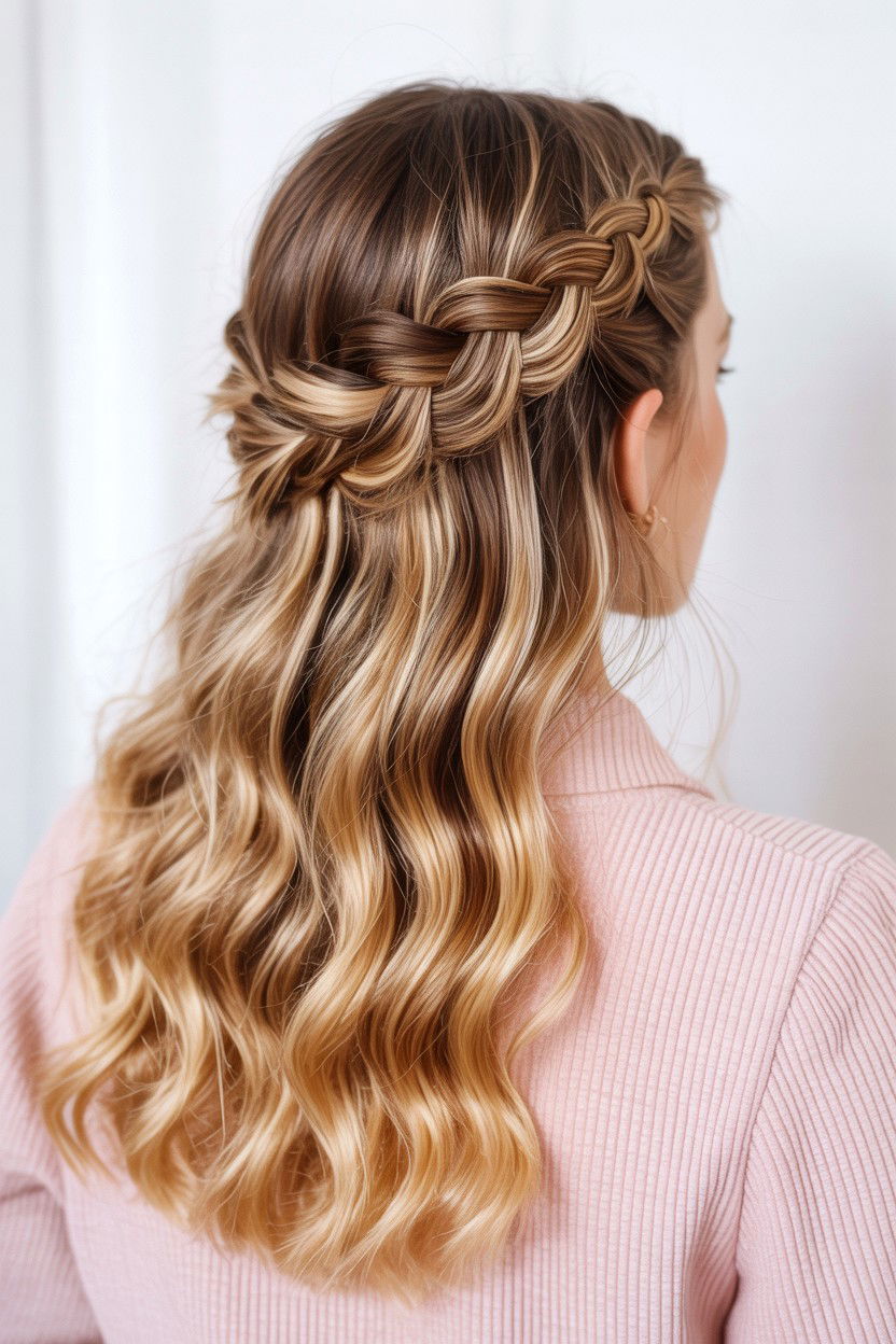Half Up Half Down Braid - 25 Valentine's Day Braided Hairstyles