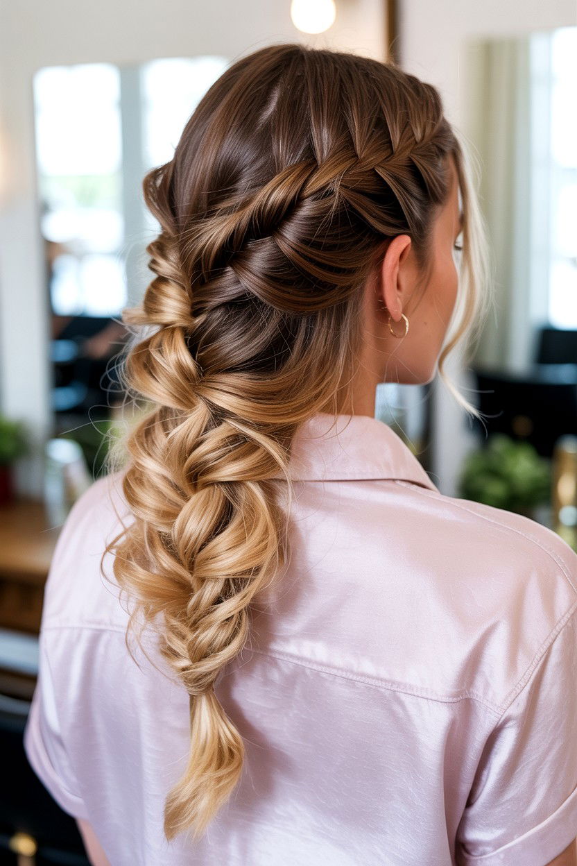 Half up fishtail braid - 25 Valentine's Day Fishtail Braid Ideas
