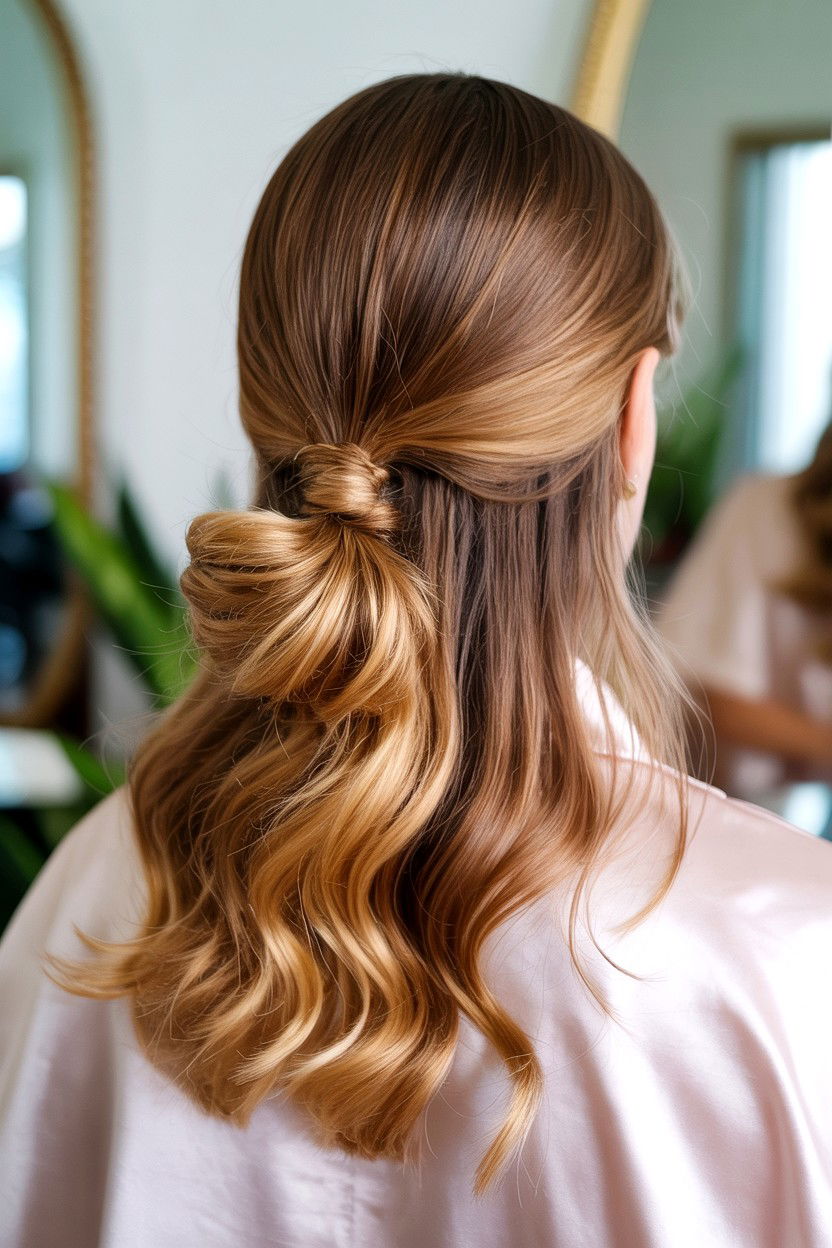 Half up half down slick back - 25 Valentine's Day Slicked Back Hair Ideas