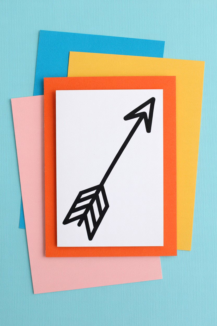 Hand Drawn Arrow - 25 Minimalist Valentine's Day Card Ideas
