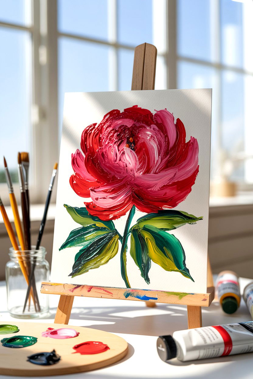 Hand Painted Floral Card - 25 Elegant Valentine's Day Card Ideas
