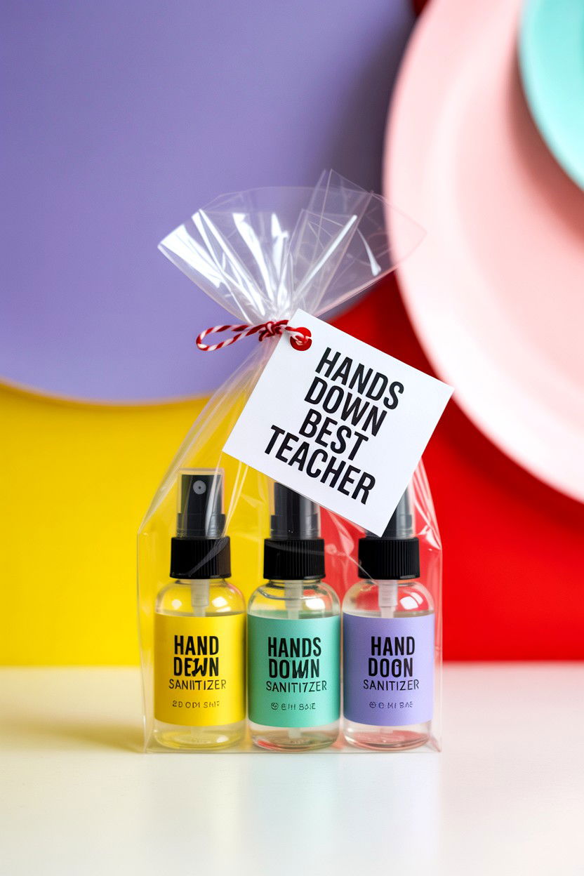 Hand sanitizer gift set - 25 Valentine's Day Teacher Gift Ideas
