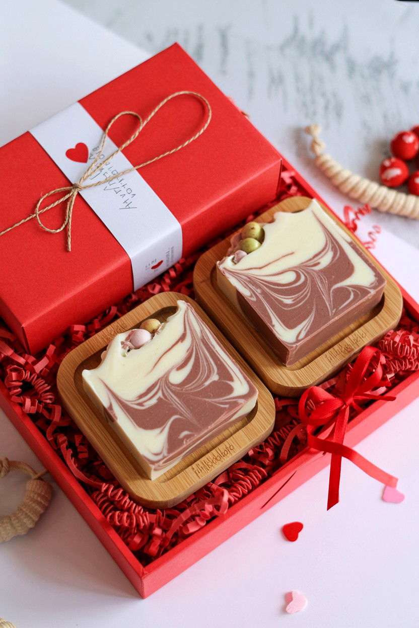Handmade Bar Soap - 25 Valentine's Day Gift Basket Filler Ideas