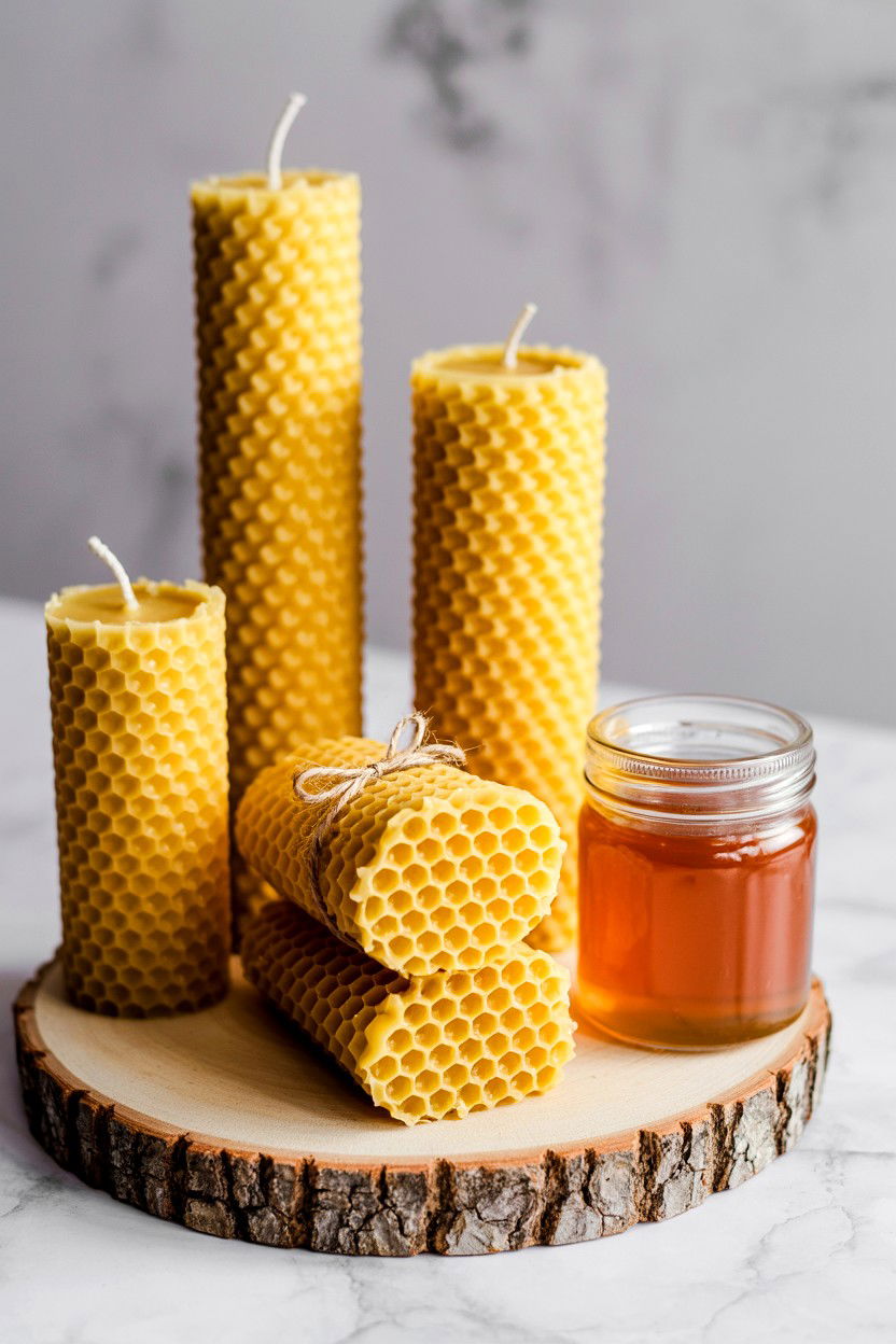 Handmade Beeswax Candle Set - 25 Valentine's Day Candle Gift Set Ideas