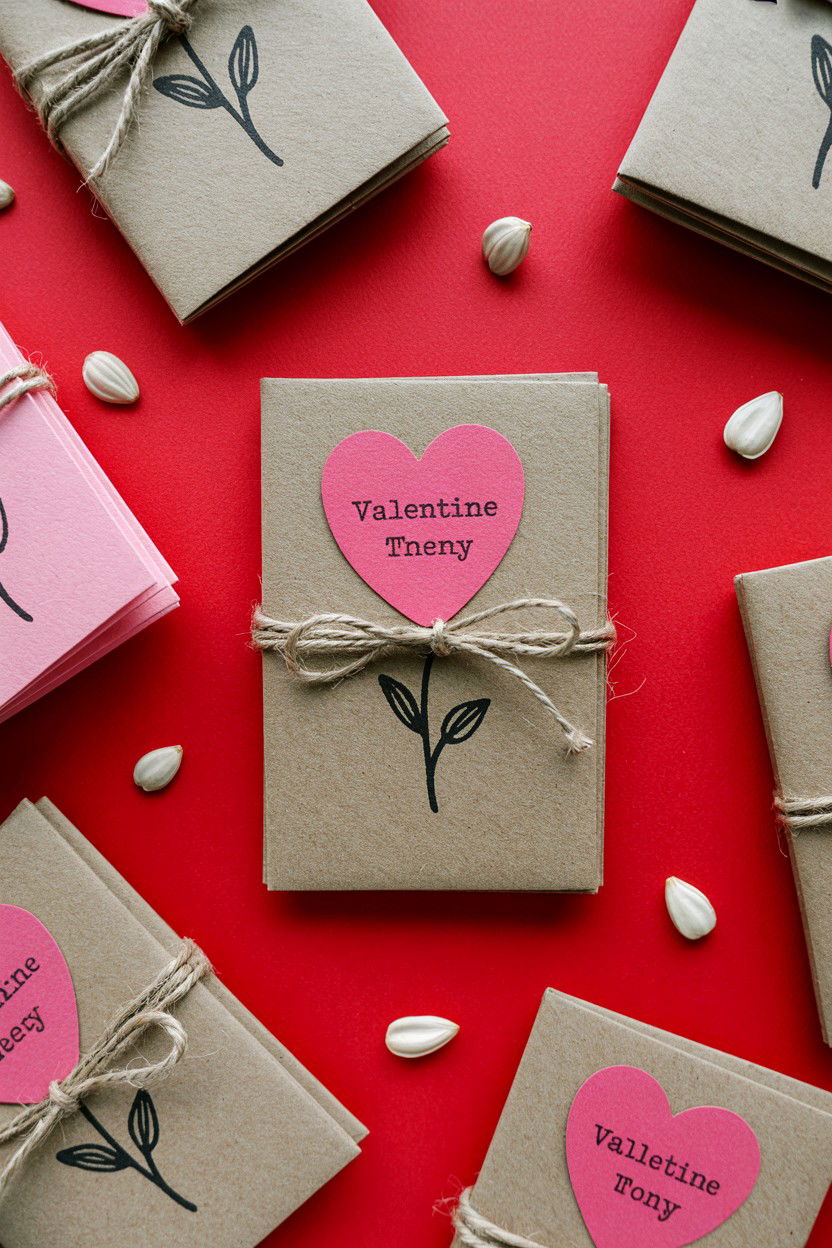 Handmade Seed Paper Valentines - 25 Valentine's Day Stationery Ideas
