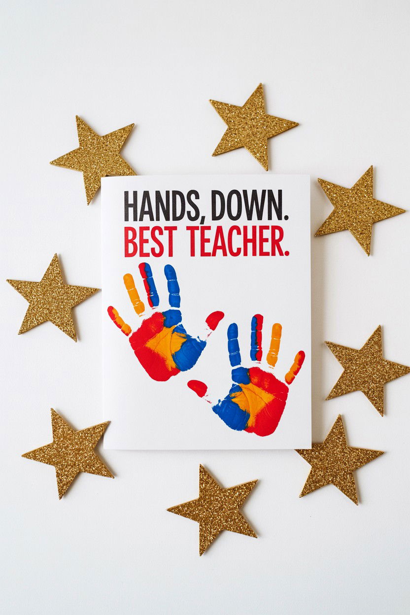 Hands Down Best Teacher Card - 25 Valentine's Day Cards for Teachers