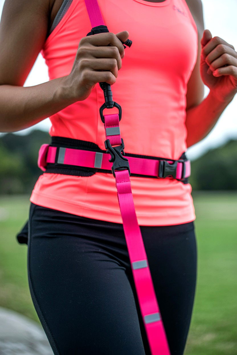 Hands Free Pink Leash - 25 Valentine's Day Pet Leash Ideas