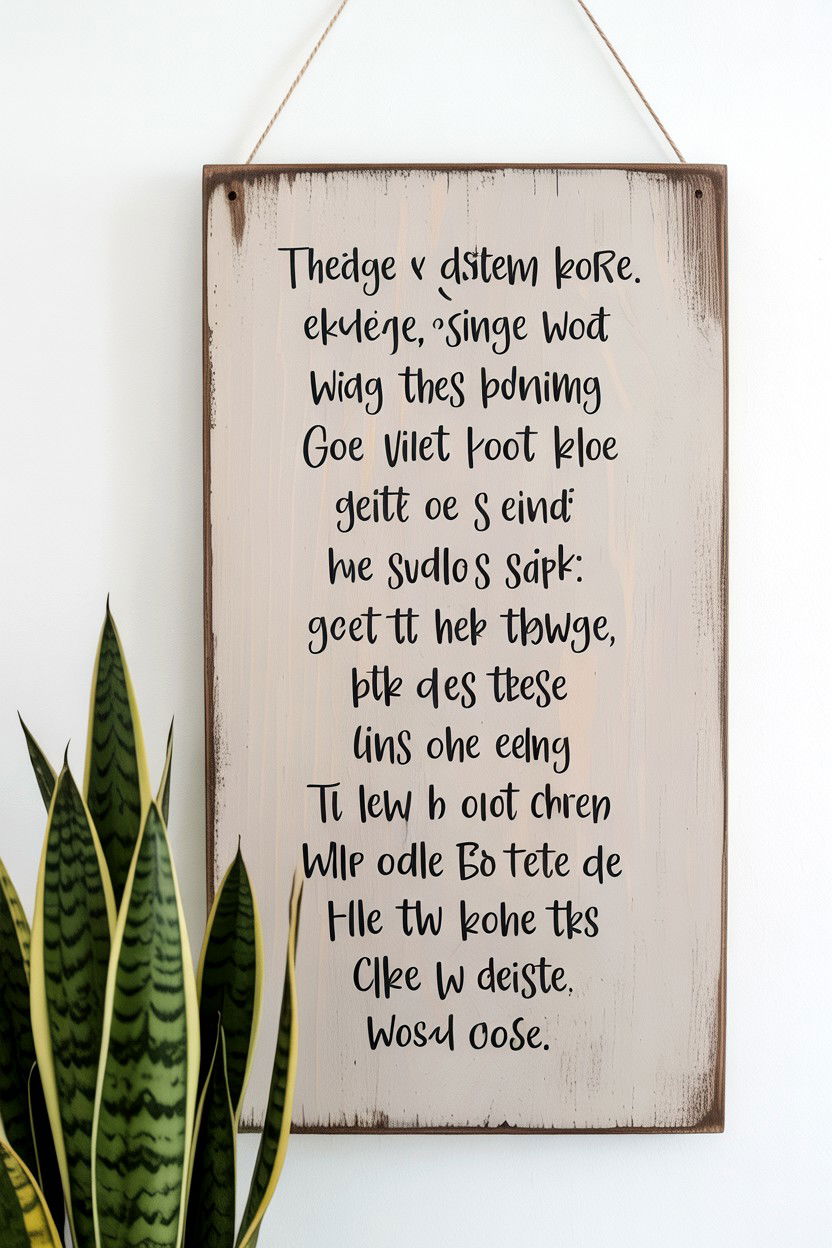 Handwritten Quote Wood Sign - 25 Valentine's Day Wood Sign Ideas