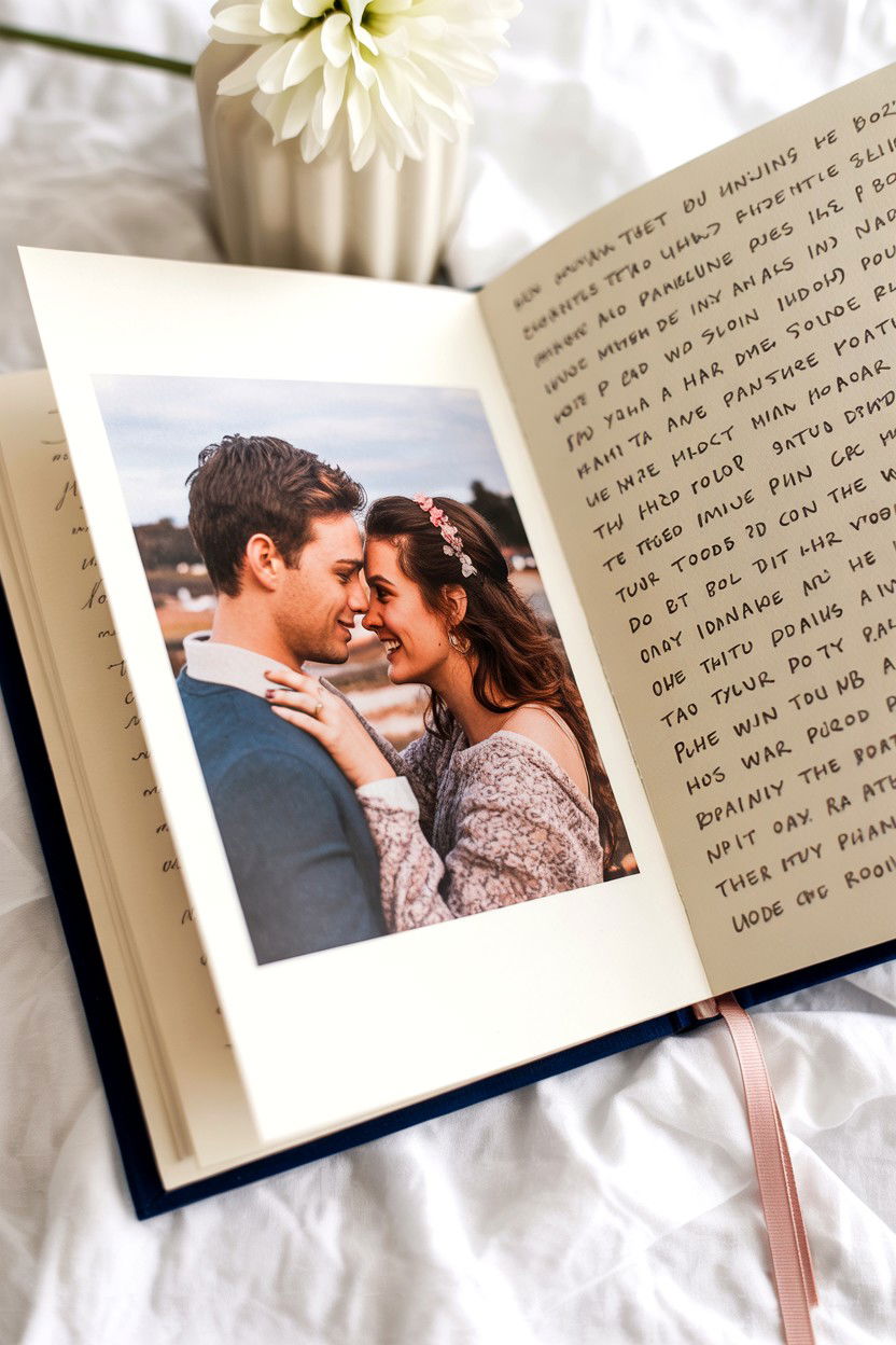 Handwritten letter photo book - 25 Valentine's Day Photo Album Ideas