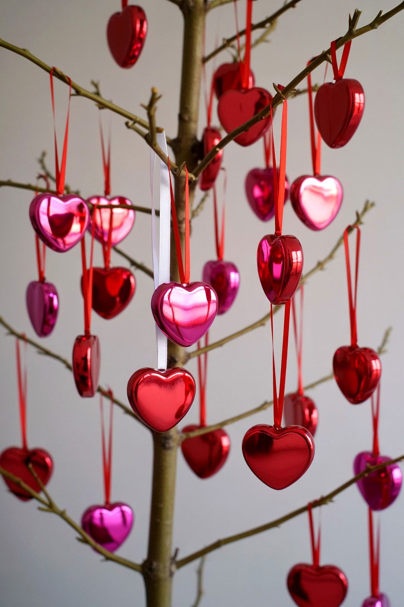 Hanging Heart Ornaments - 25 Valentine's Day Pathway Decoration Ideas