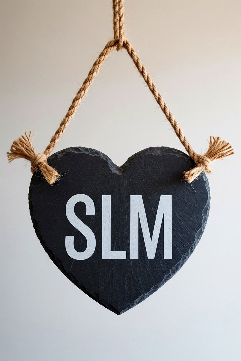 Hanging Slate Sign - 25 Rustic Valentine's Day Sign Ideas