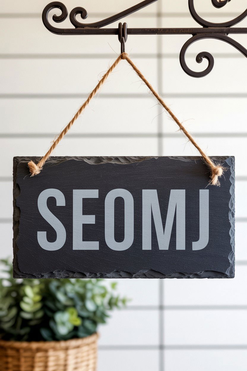 Hanging slate sign - 25 Valentine's Day Welcome Sign Ideas