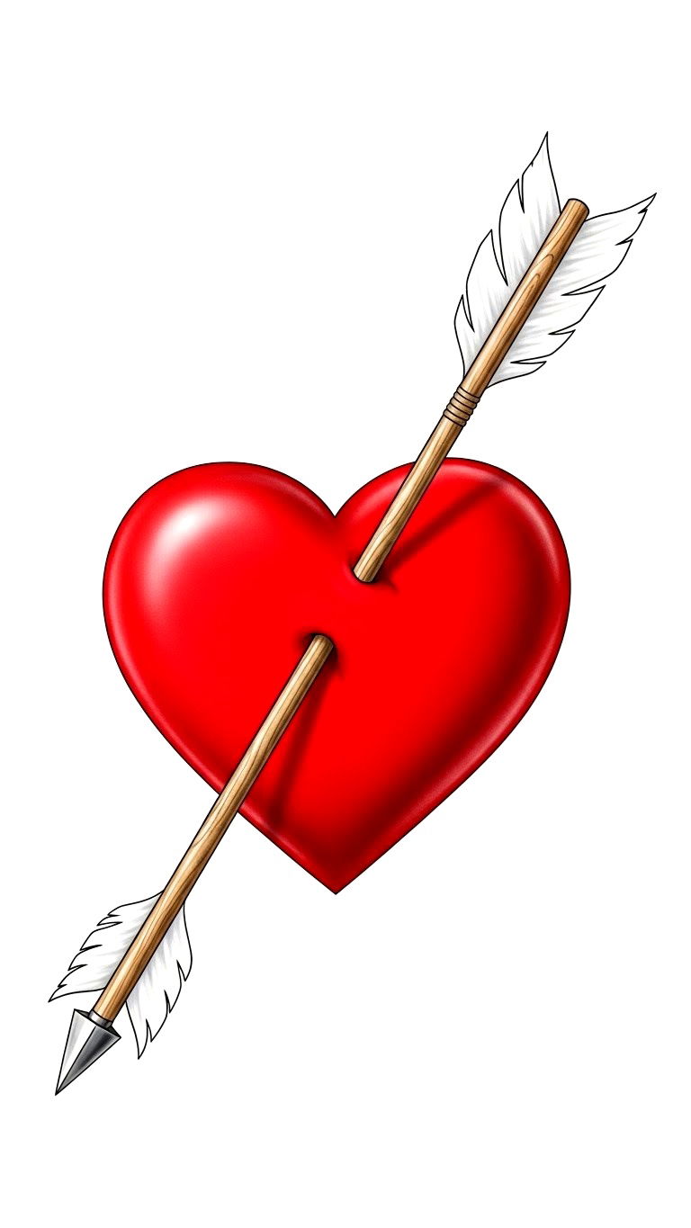 Heart Arrow Drawing - 25 valentine's day drawings