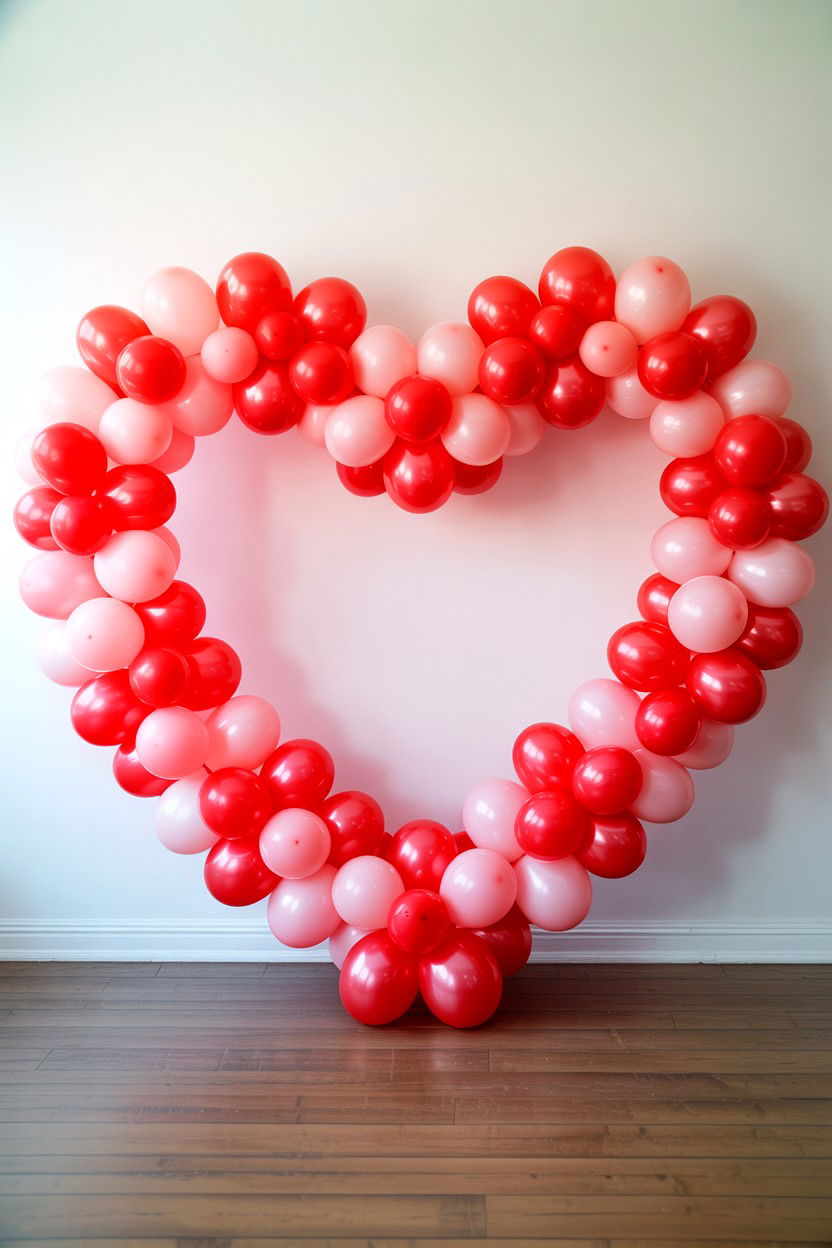 Heart Balloon Arch - 25 Valentine's Day Karaoke Party Ideas