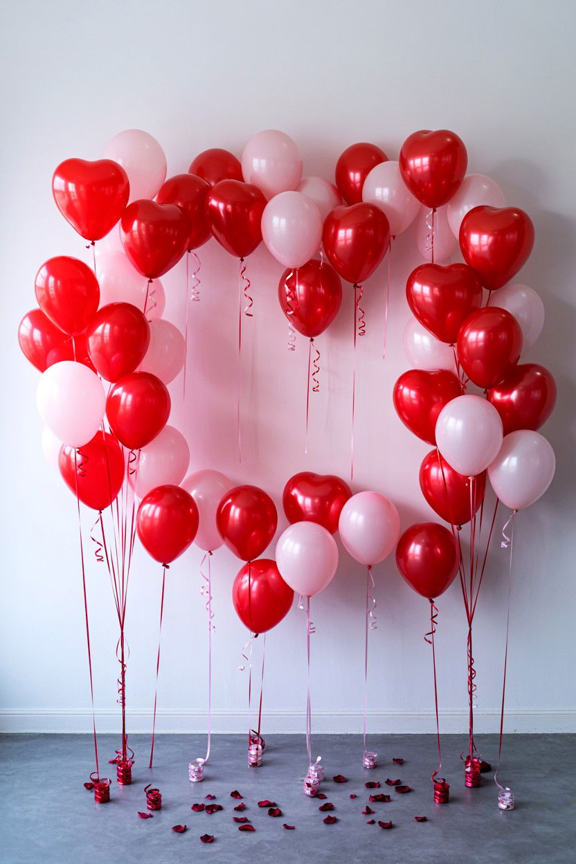 Heart Balloon Backdrop - 25 Valentine's Day Instagram Photo Ideas
