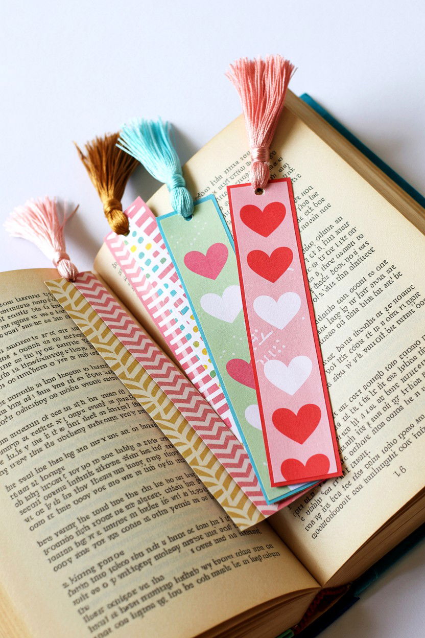 Heart Bookmark - 25 Valentine's Day Washi Tape Ideas