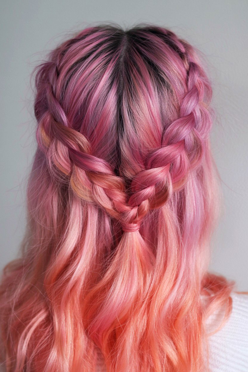 Heart Braid Crown - 25 Heart Braid Valentine's Day Ideas