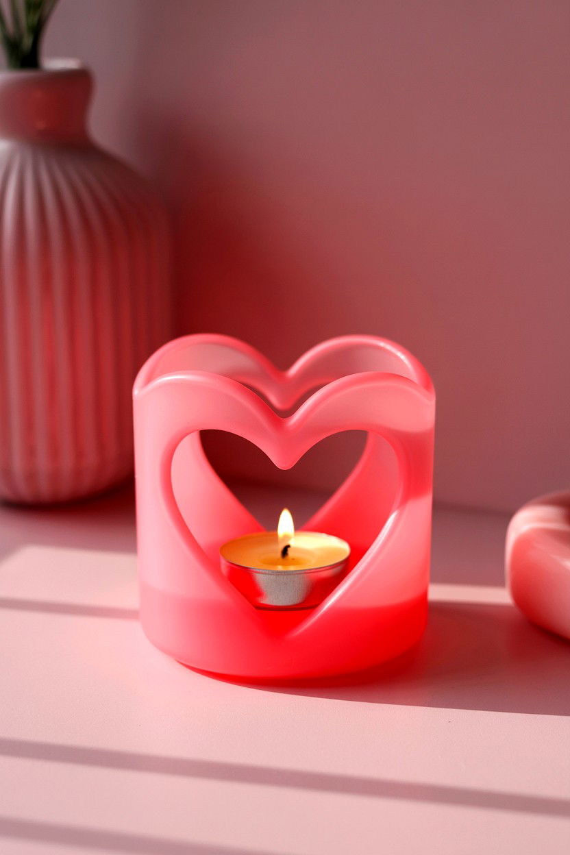 Heart Candle Holder - 25 Soft Girl Valentine's Day Ideas