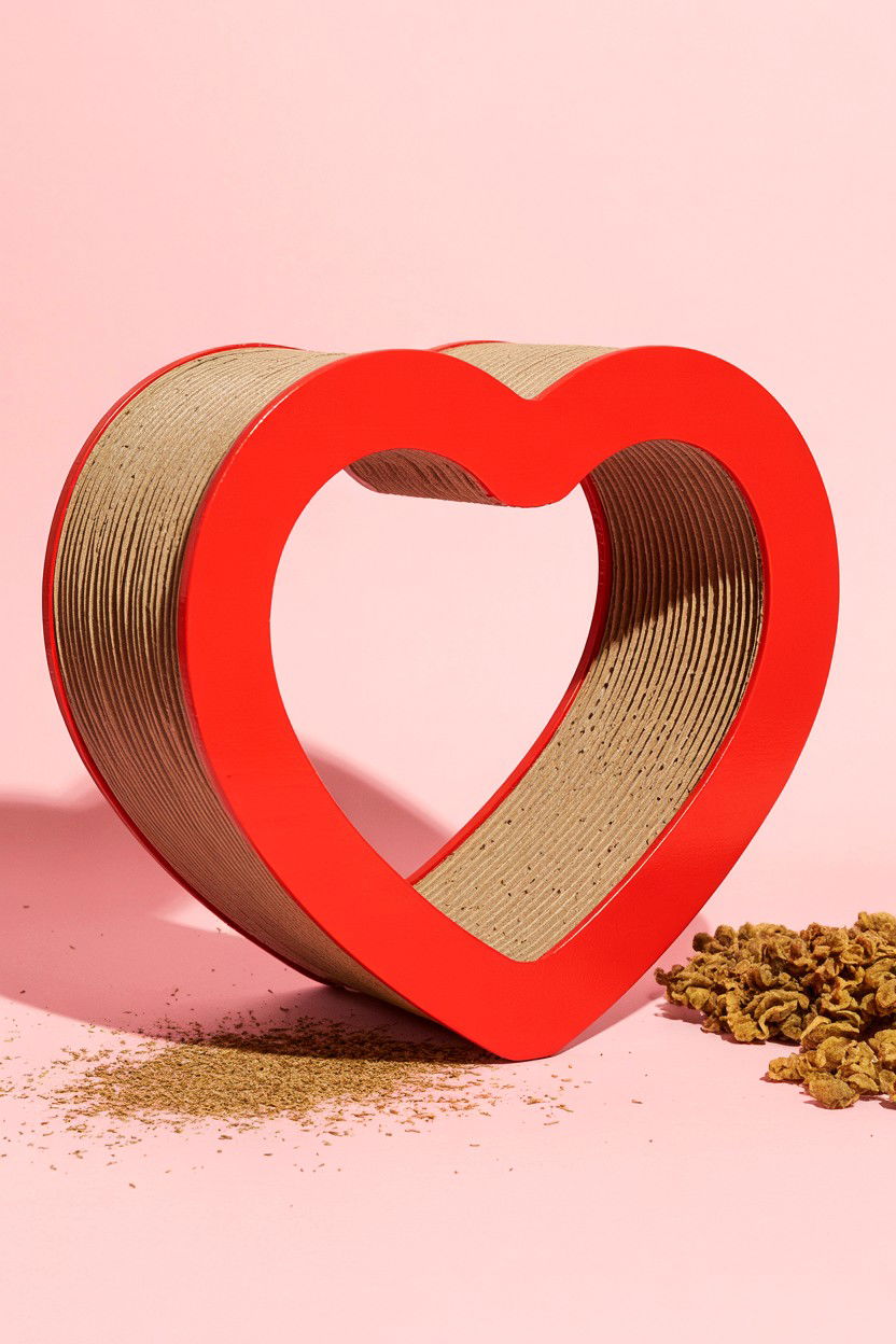 Heart Cat Scratcher - 25 Valentine's Day Ideas for Cats