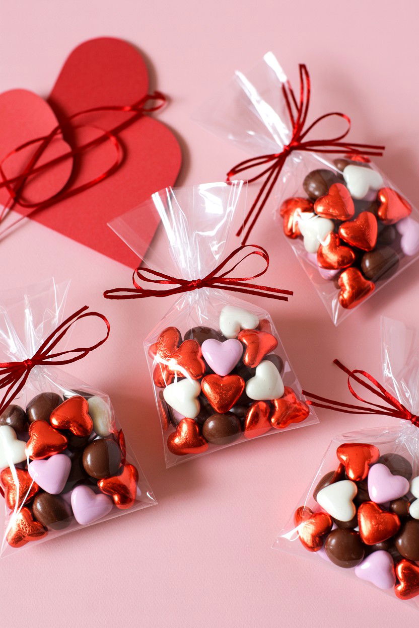 Heart Confetti Fillers - 25 Valentine's Day Candy Bag Ideas