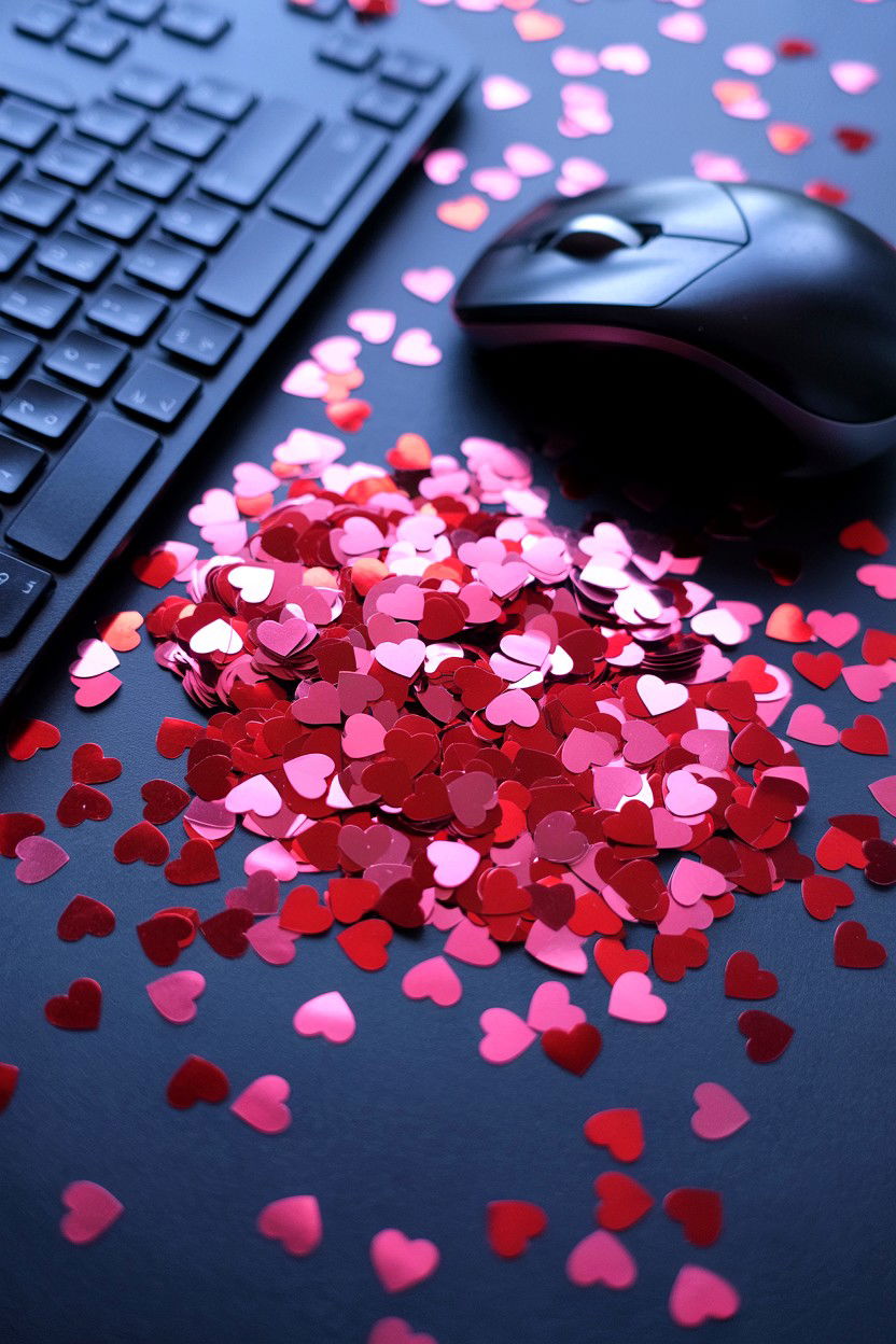 Heart Confetti - 25 Valentine's Day Desk Surprise Ideas
