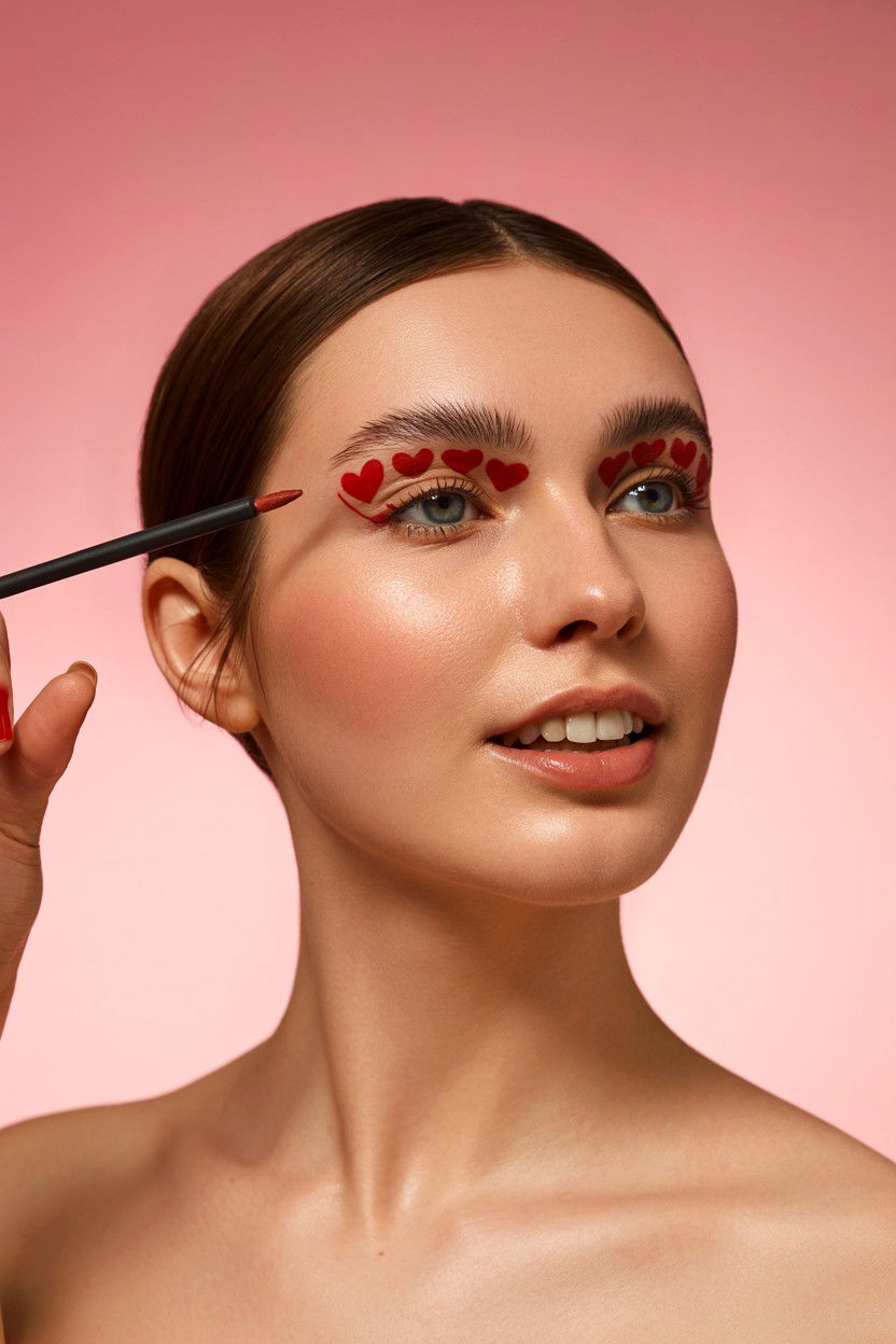 Heart Eye Makeup - 25 Bold Valentine's Day Makeup Ideas