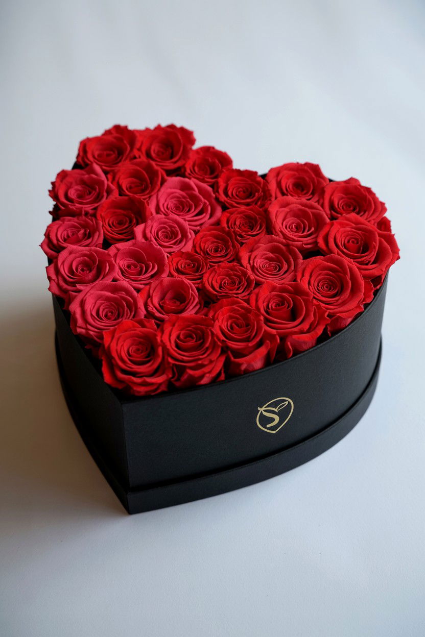 Heart Flower Box - 25 Valentine's Day Preserved Flower Ideas