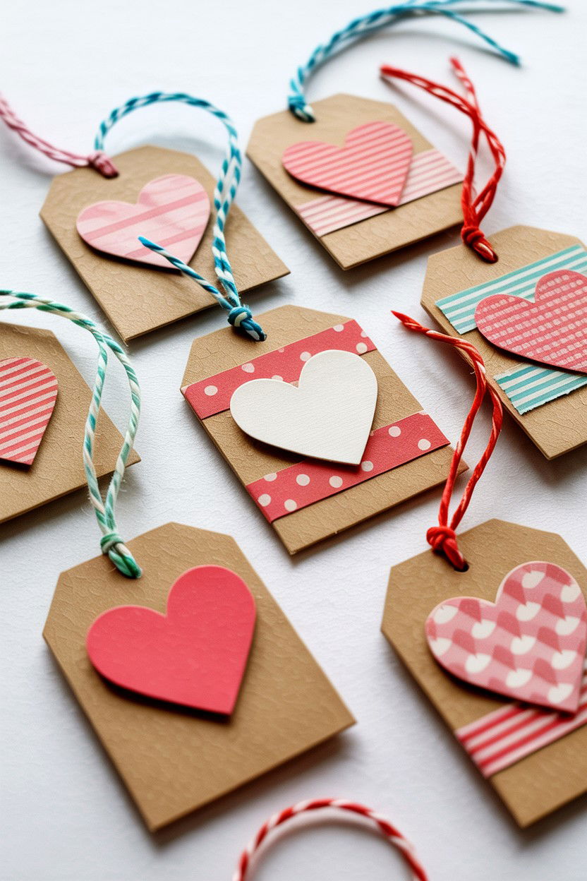 Heart Gift Tag - 25 Valentine's Day Washi Tape Ideas
