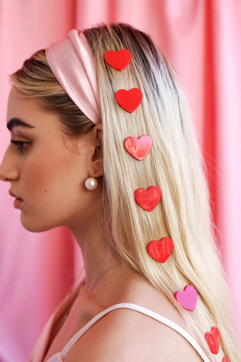 Heart Hair Stamp - 25 Valentine's Day Hair Color Ideas
