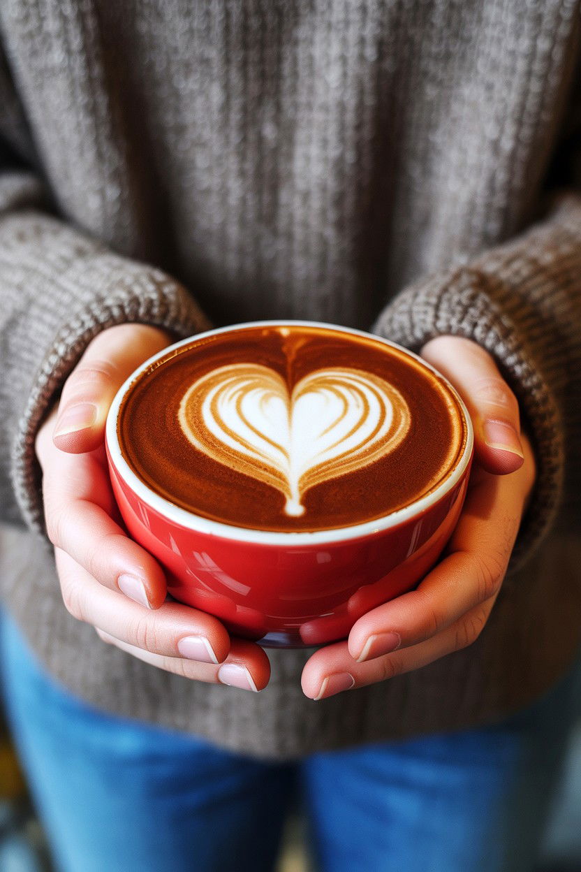 Heart Latte Art - 25 Valentine's Day Latte Ideas