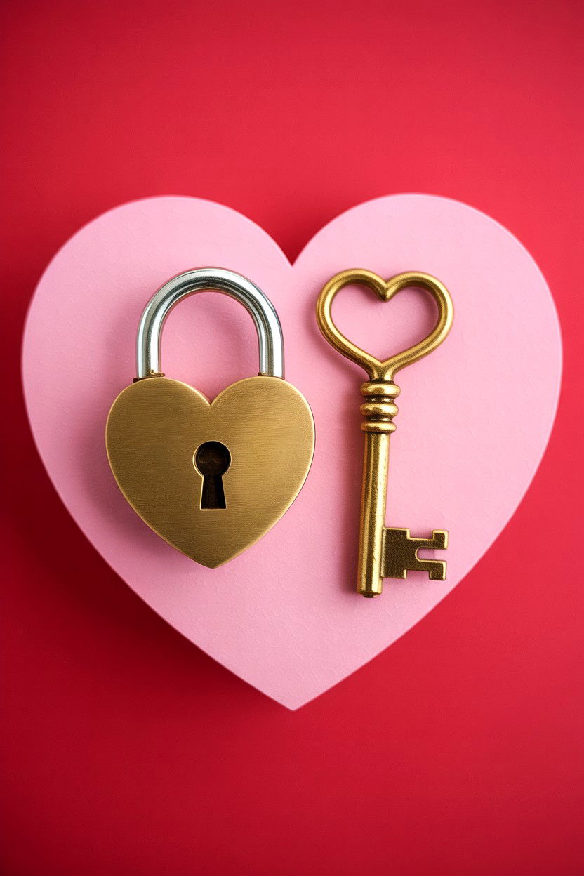 Heart Lock And Key - 25 Valentine's Day Pictionary Ideas