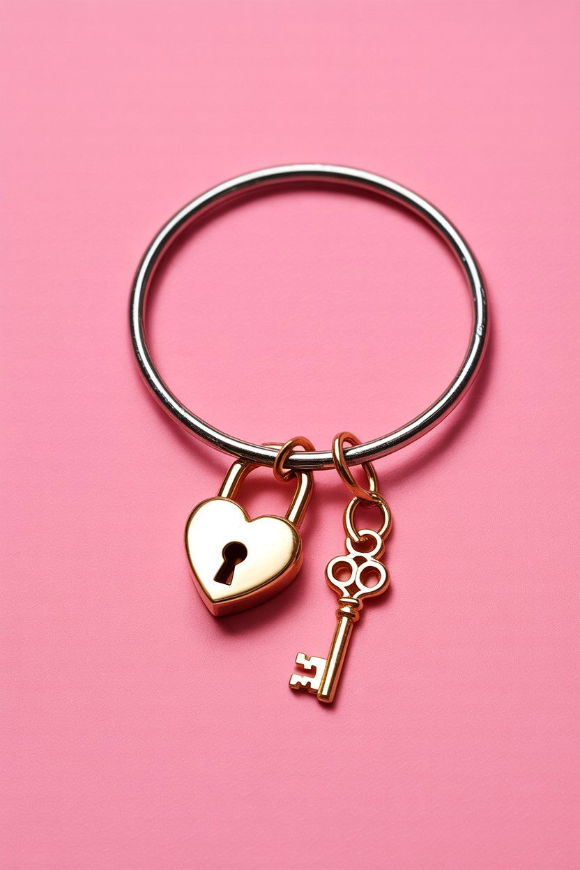 Heart Lock And Key - 25 Valentine's Day Charm Bracelet Ideas