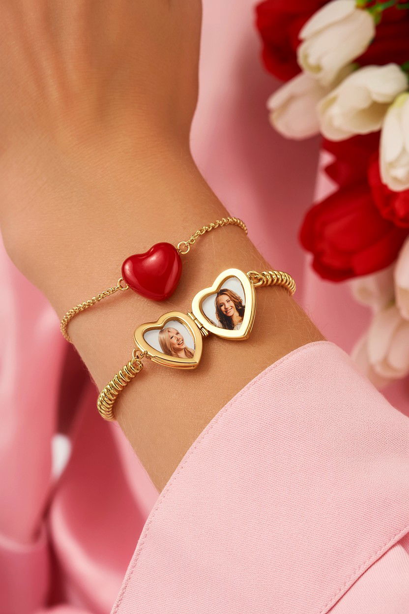 Heart Locket Bracelet - 25 Valentine's Day Bracelet Ideas