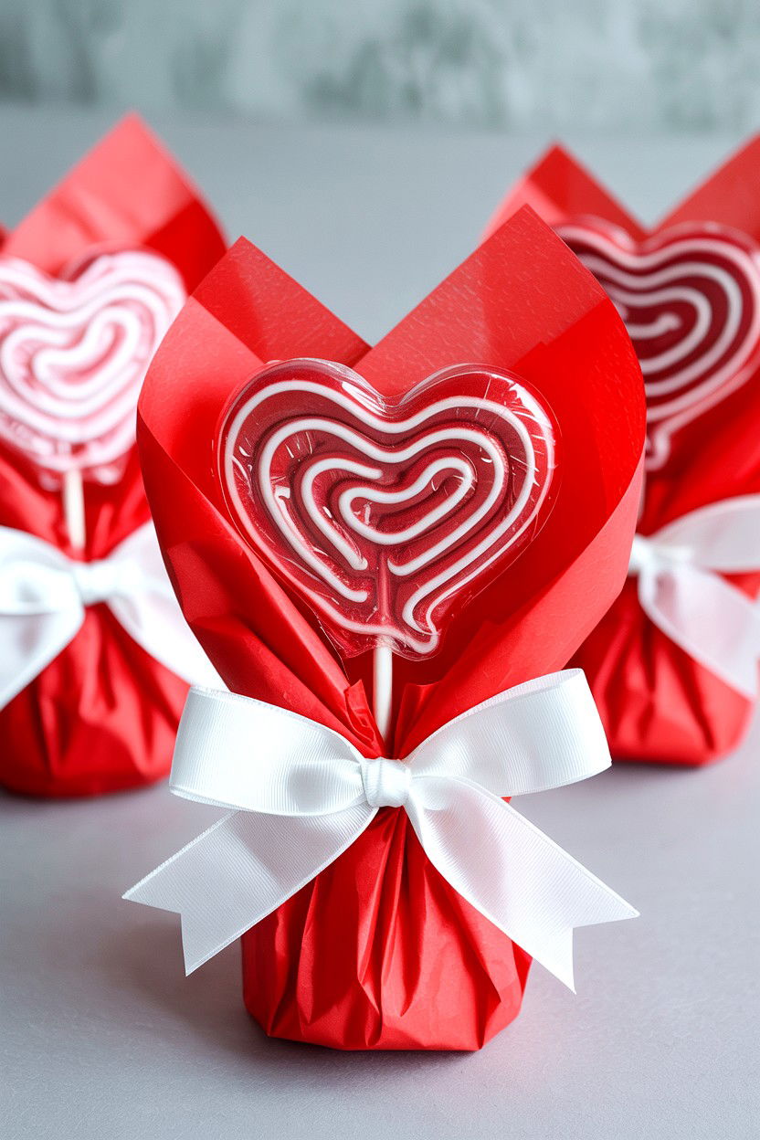 Heart Lollipop Covers - 25 Valentine's Day Tissue Paper Ideas