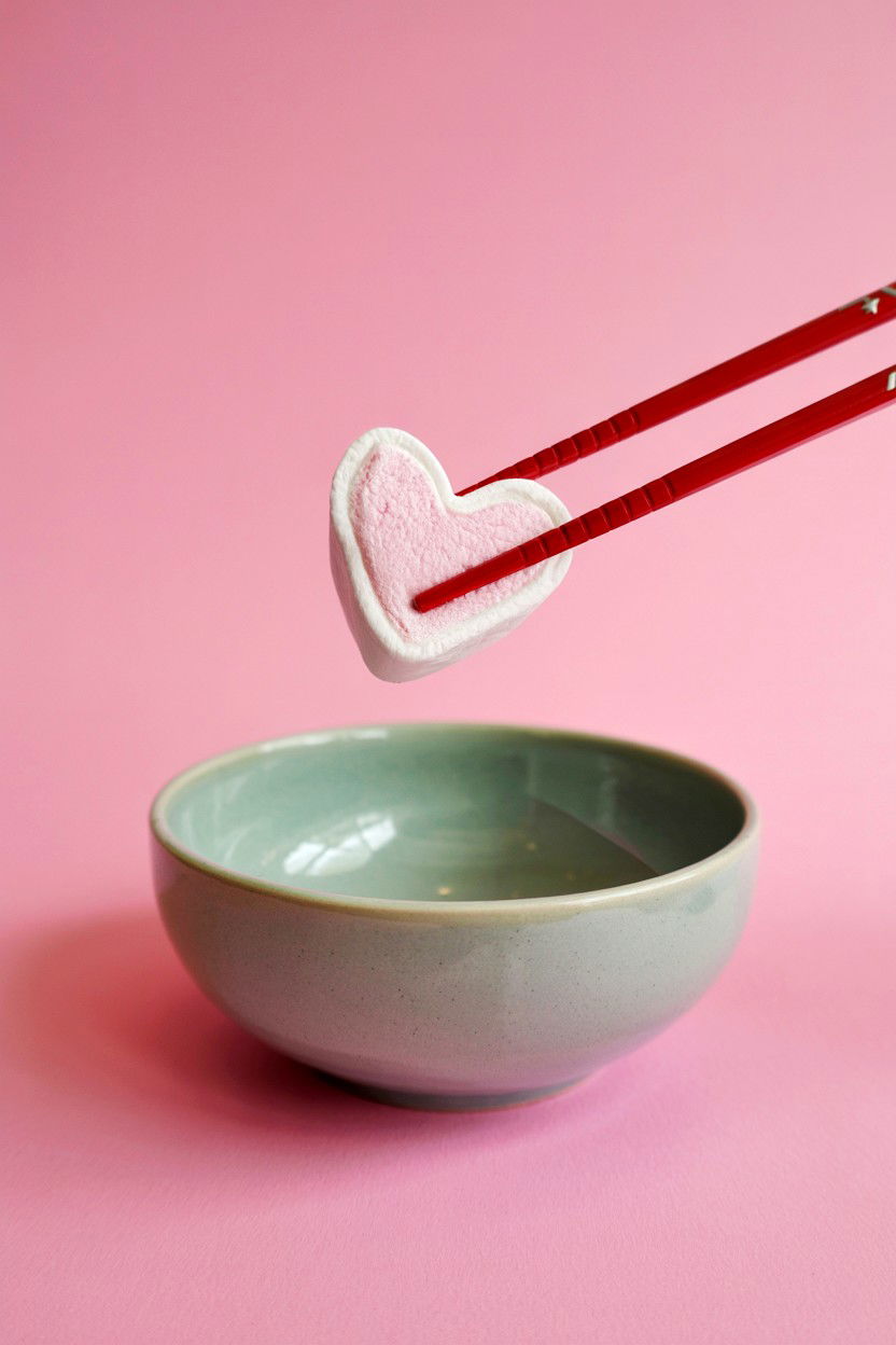 Heart Marshmallow Chopstick Challenge - 25 Valentine's Day Minute to Win It Games
