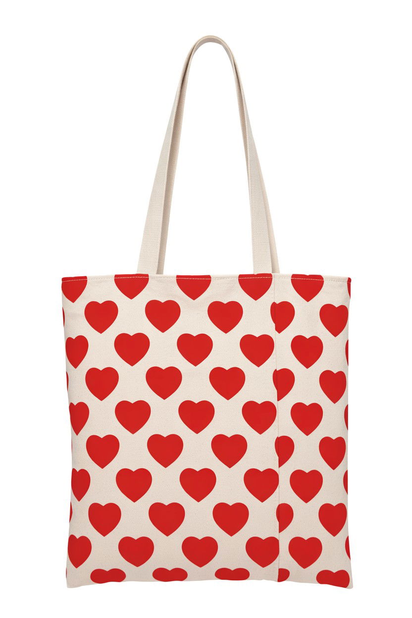 Heart Pattern Tote Bag - 25 Under $10 Valentine's Day Gift Ideas