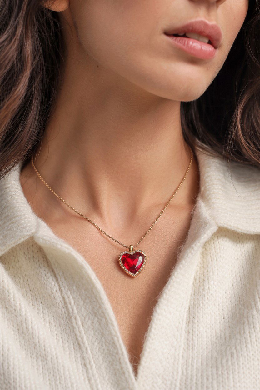 Heart Pendant Necklace - 25 Valentine's Day Jewelry Gift Ideas