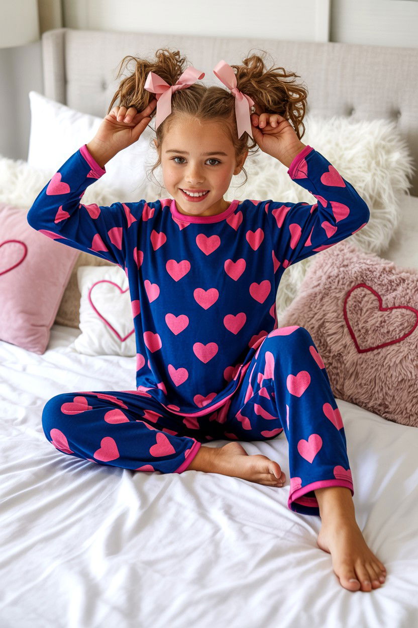 Heart Print Pajamas - 25 Cozy Valentine's Day Outfits