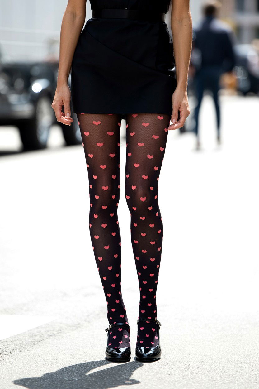Heart Print Tights - 25 Coquette Valentine's Day Ideas