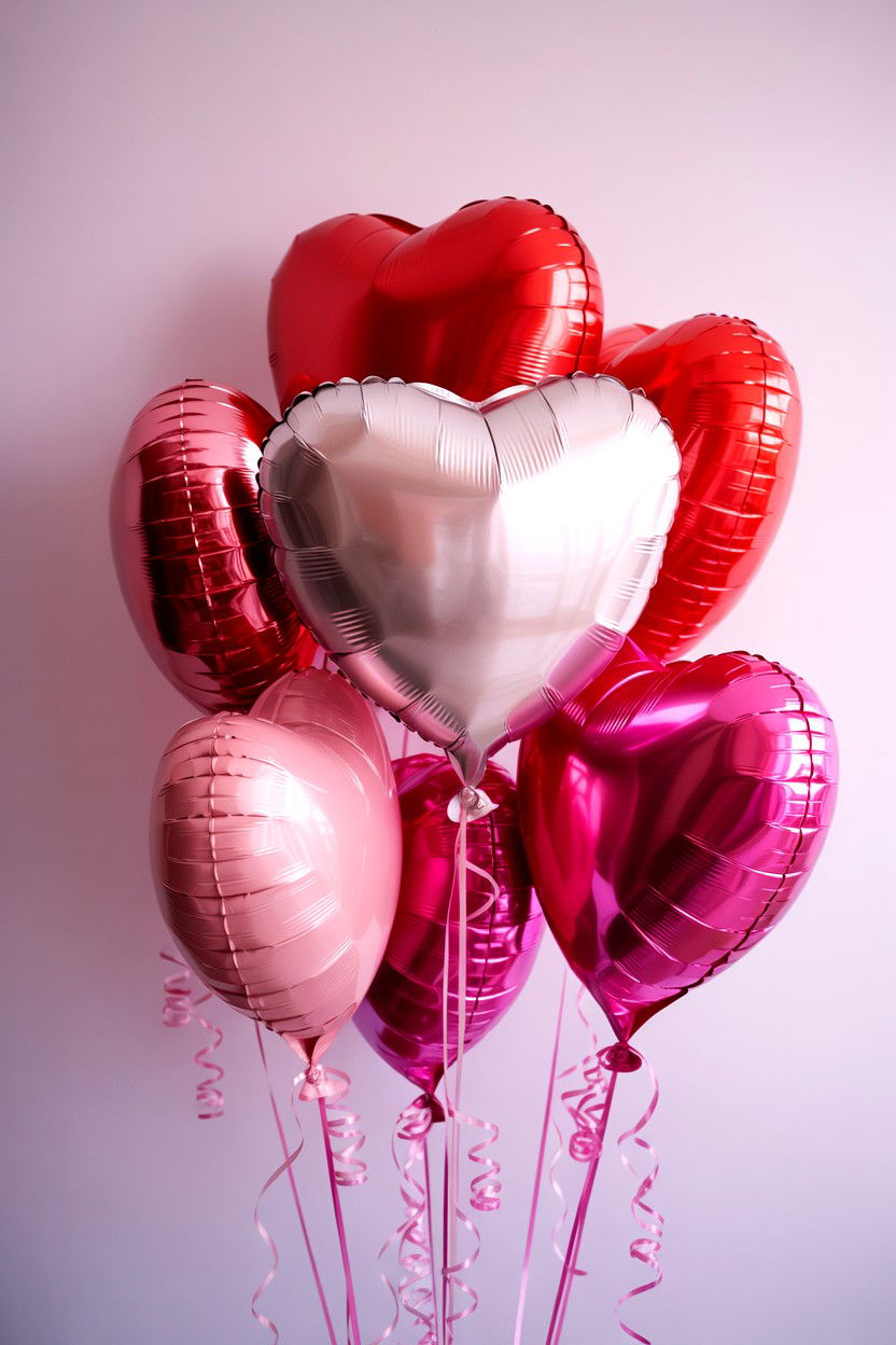 Heart Shaped Balloon - 25 Valentine's Day Pink Balloon Ideas