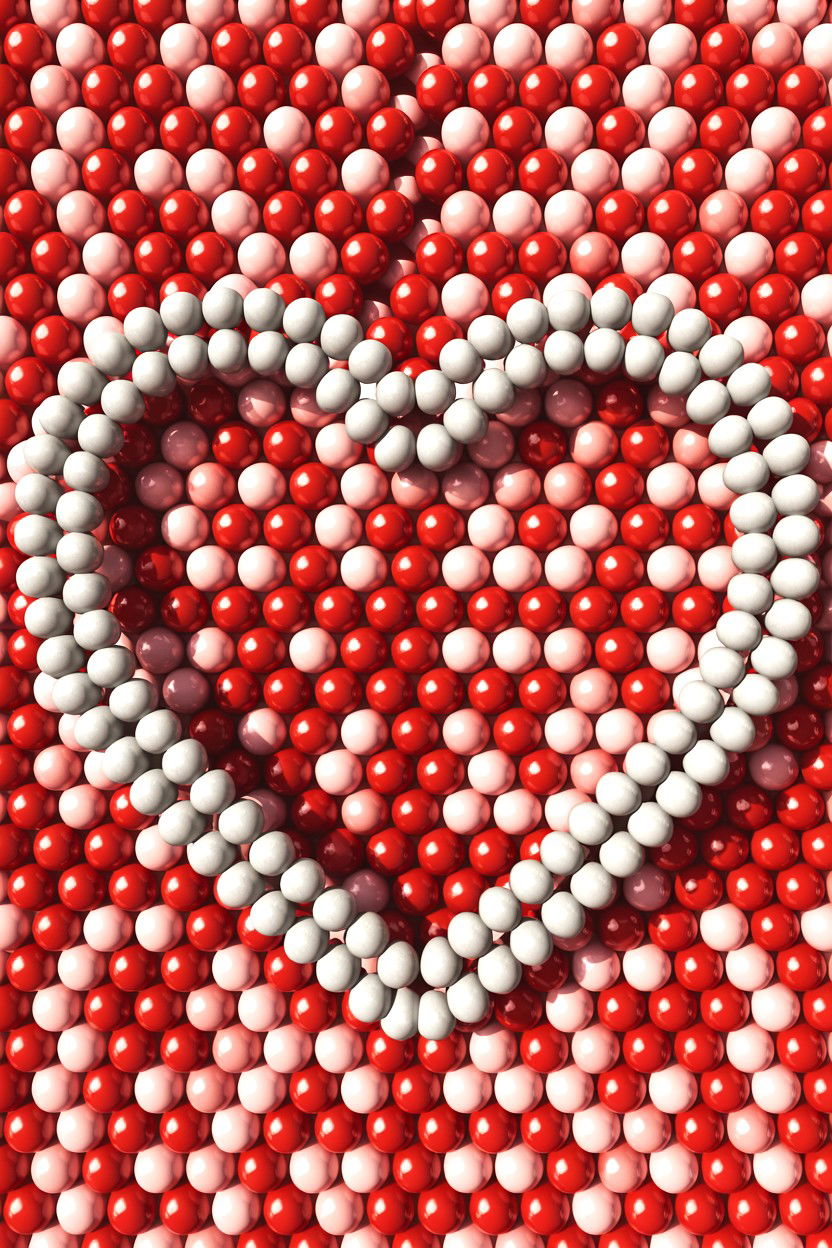 Heart Shaped Balloon Mosaic - 25 Valentine's Day Balloon Wall Ideas