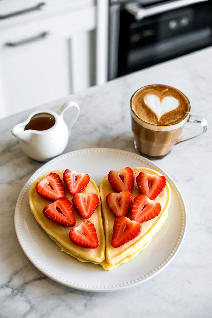 Heart Shaped Breakfast - 25 Budget Valentine's Day Surprise Ideas