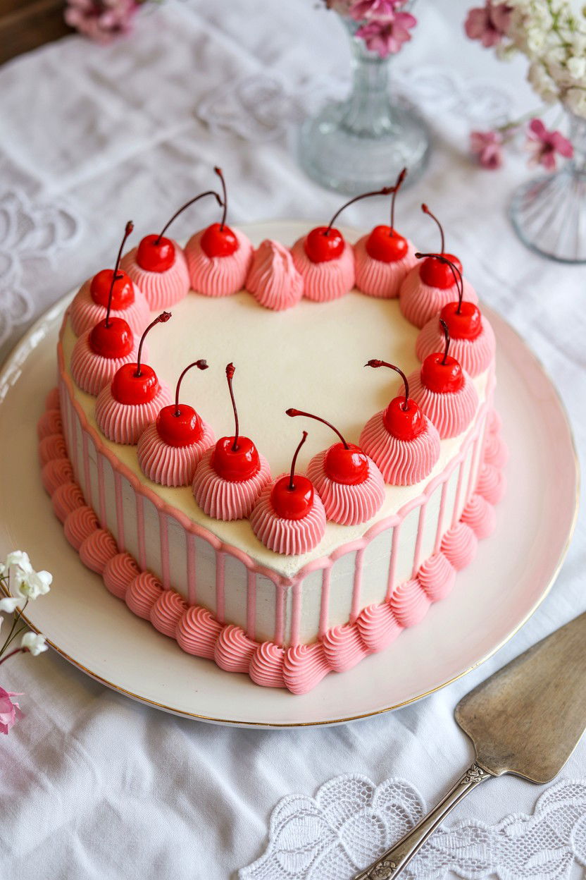 Heart Shaped Cake - 25 Valentine's Day Instagram Photo Ideas