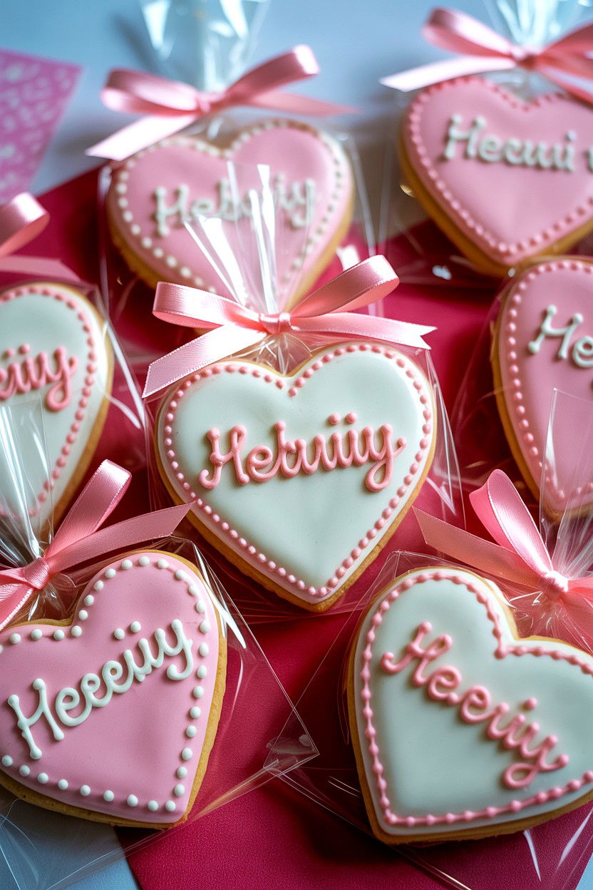 Heart Shaped Cookie Favor - 25 Valentine's Day Engagement Party Ideas