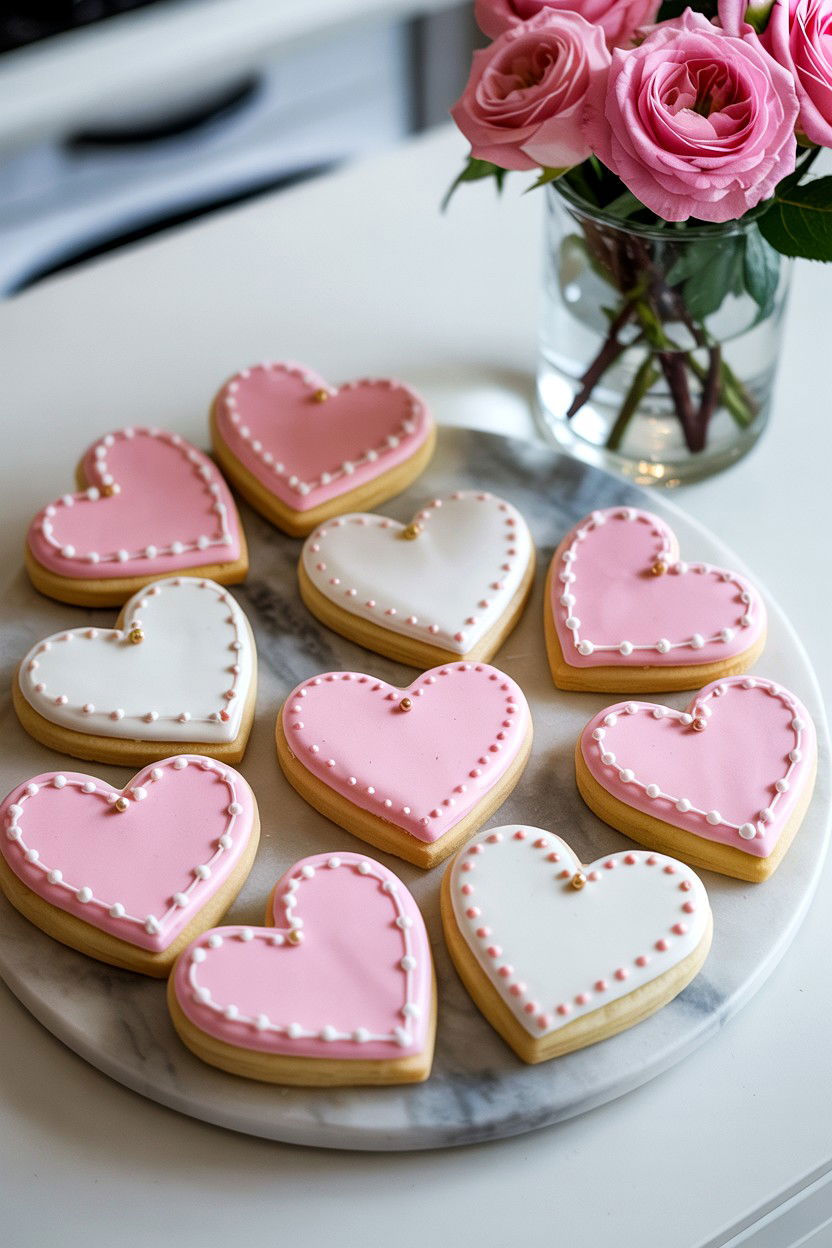 Heart Shaped Cookies - 25 Valentine's Day Teacher Appreciation Ideas