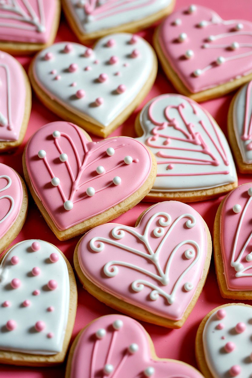 Heart Shaped Cookies - 25 Valentine's Day Tea Party Ideas