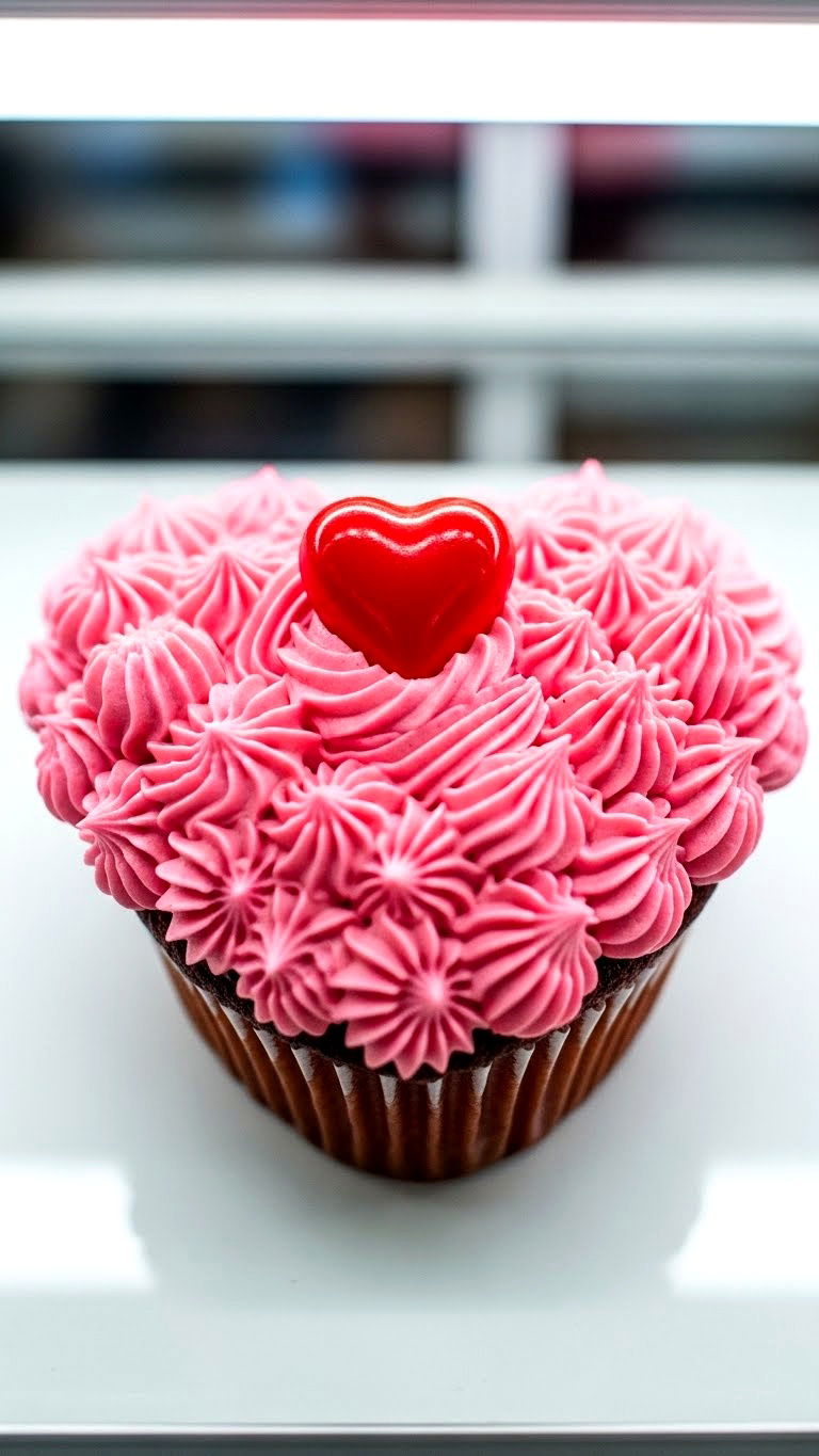 Heart Shaped Cupcake - 25 valentine's day drawings