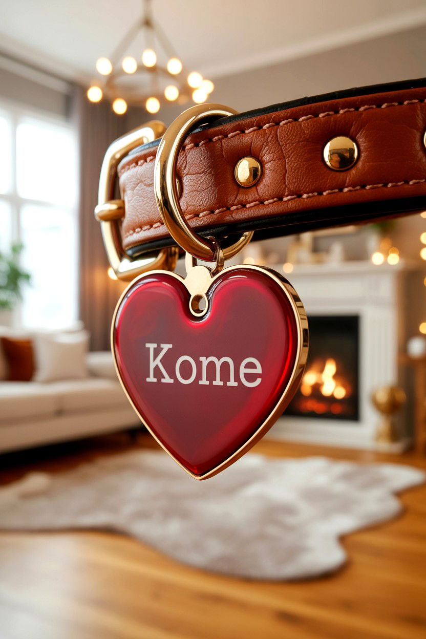 Heart Shaped Dog Tag - 25 Valentine's Day Pet Tag Ideas
