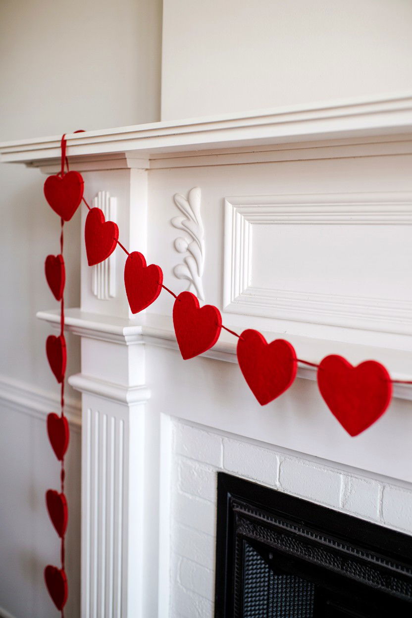 Heart Shaped Garland - 25 Valentine's Day Party Decoration Ideas